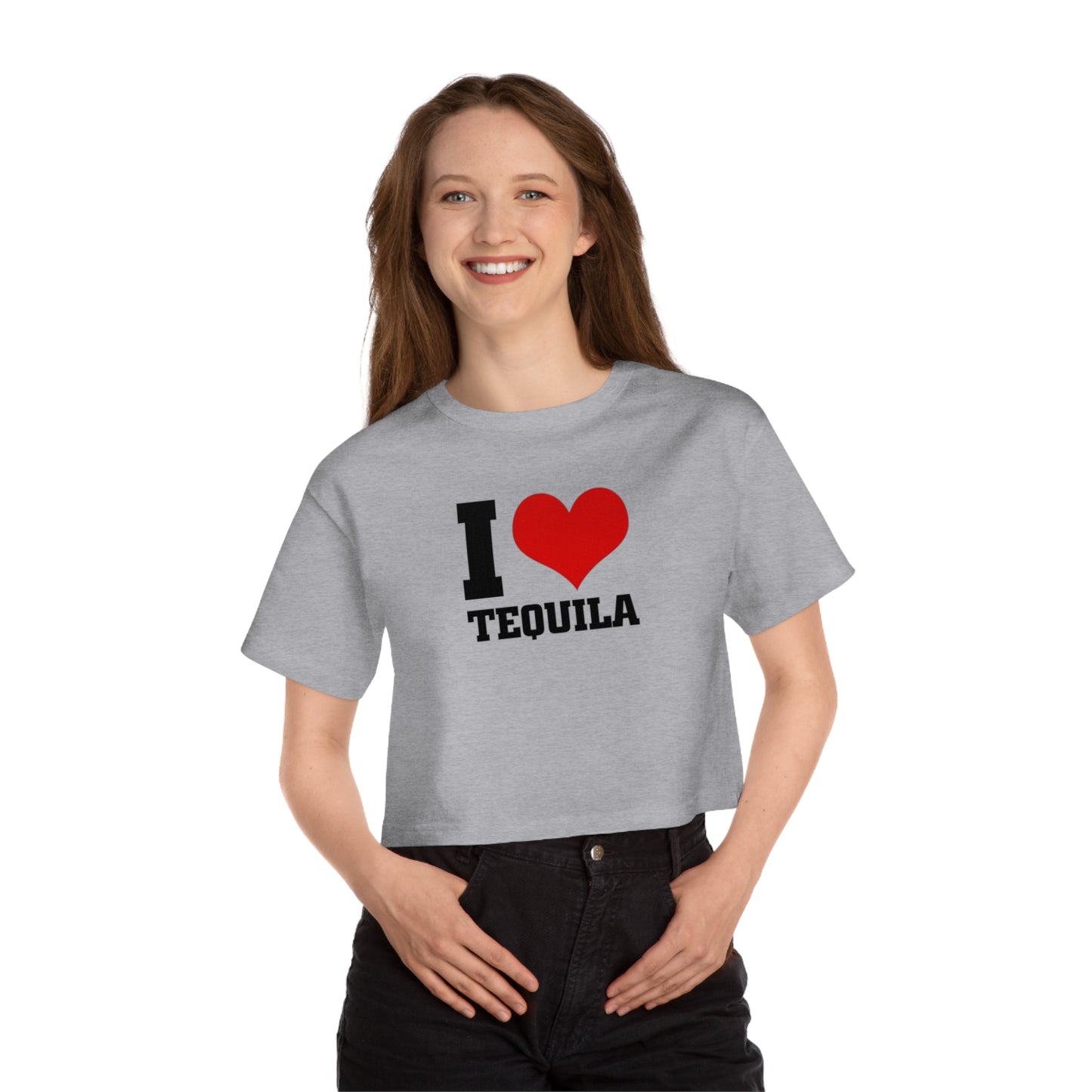 Champion Women's Heritage Cropped I Love Tequila T-Shirt