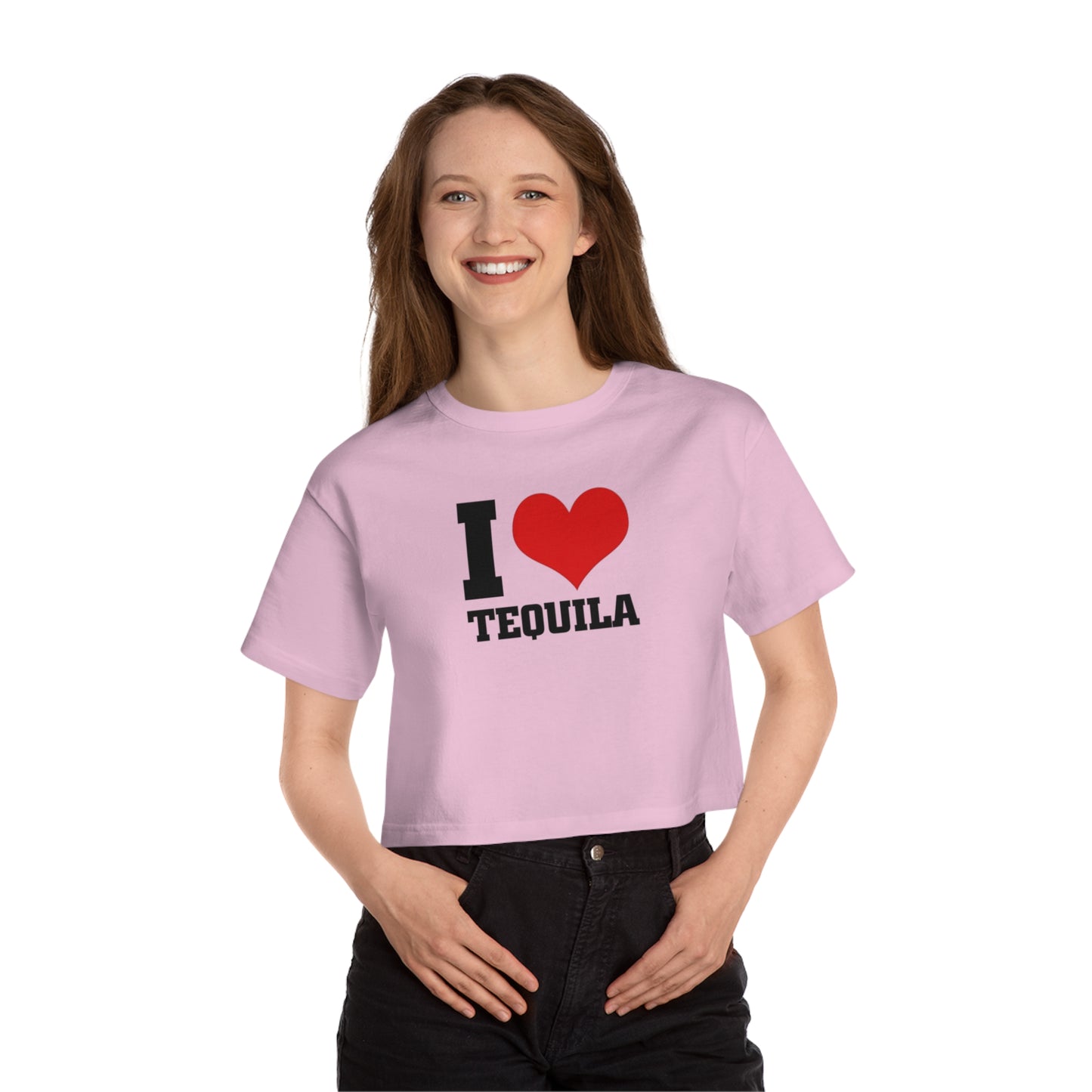 Champion Women's Heritage Cropped I Love Tequila T-Shirt