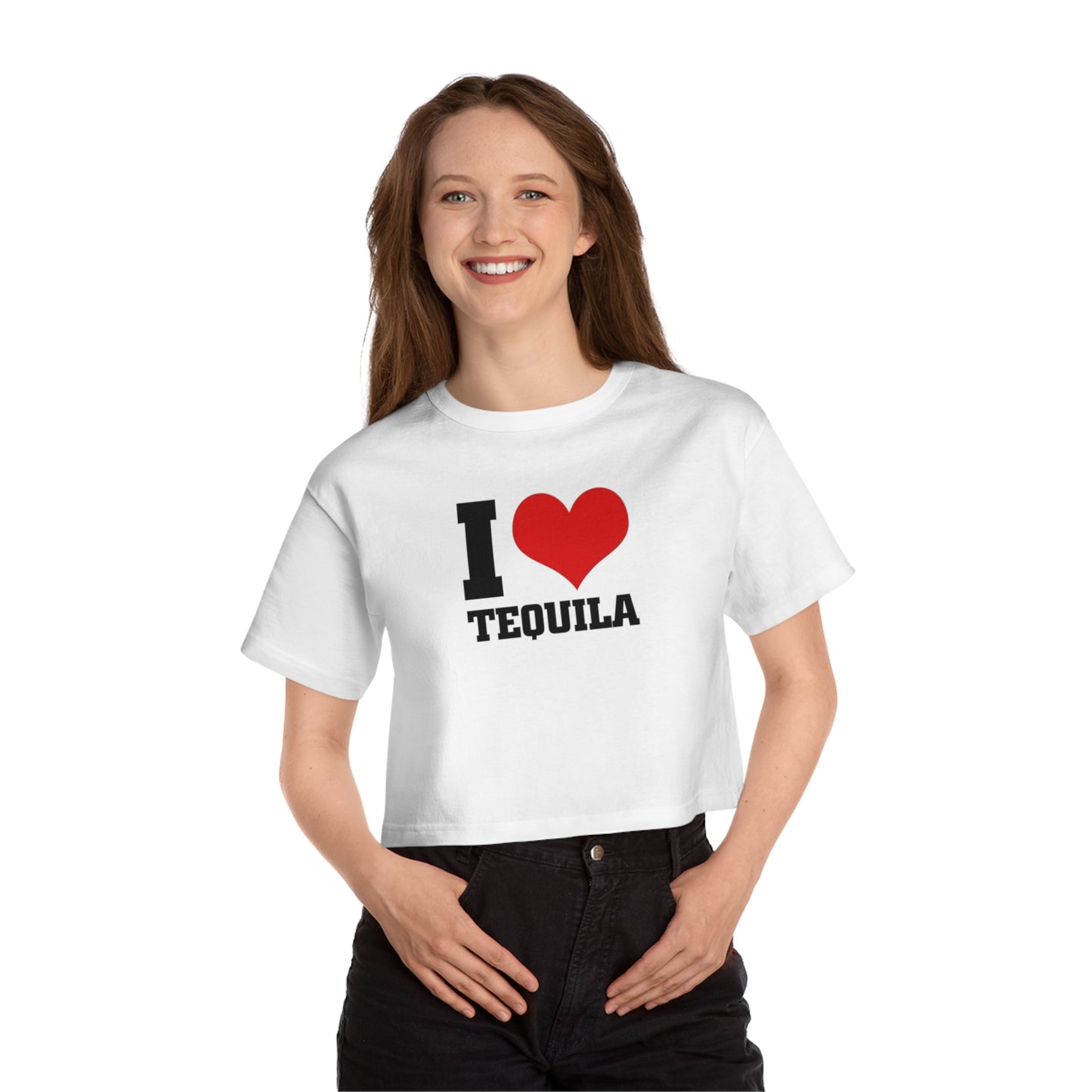 Champion Women's Heritage Cropped I Love Tequila T-Shirt